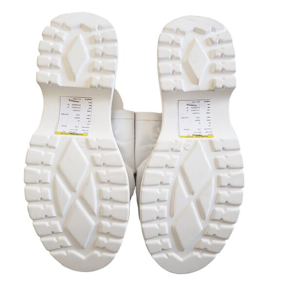 FREE PEOPLE Poolside sporty white open toe sandals leather slides Sz 40 / 10 NEW - Picture 4 of 8